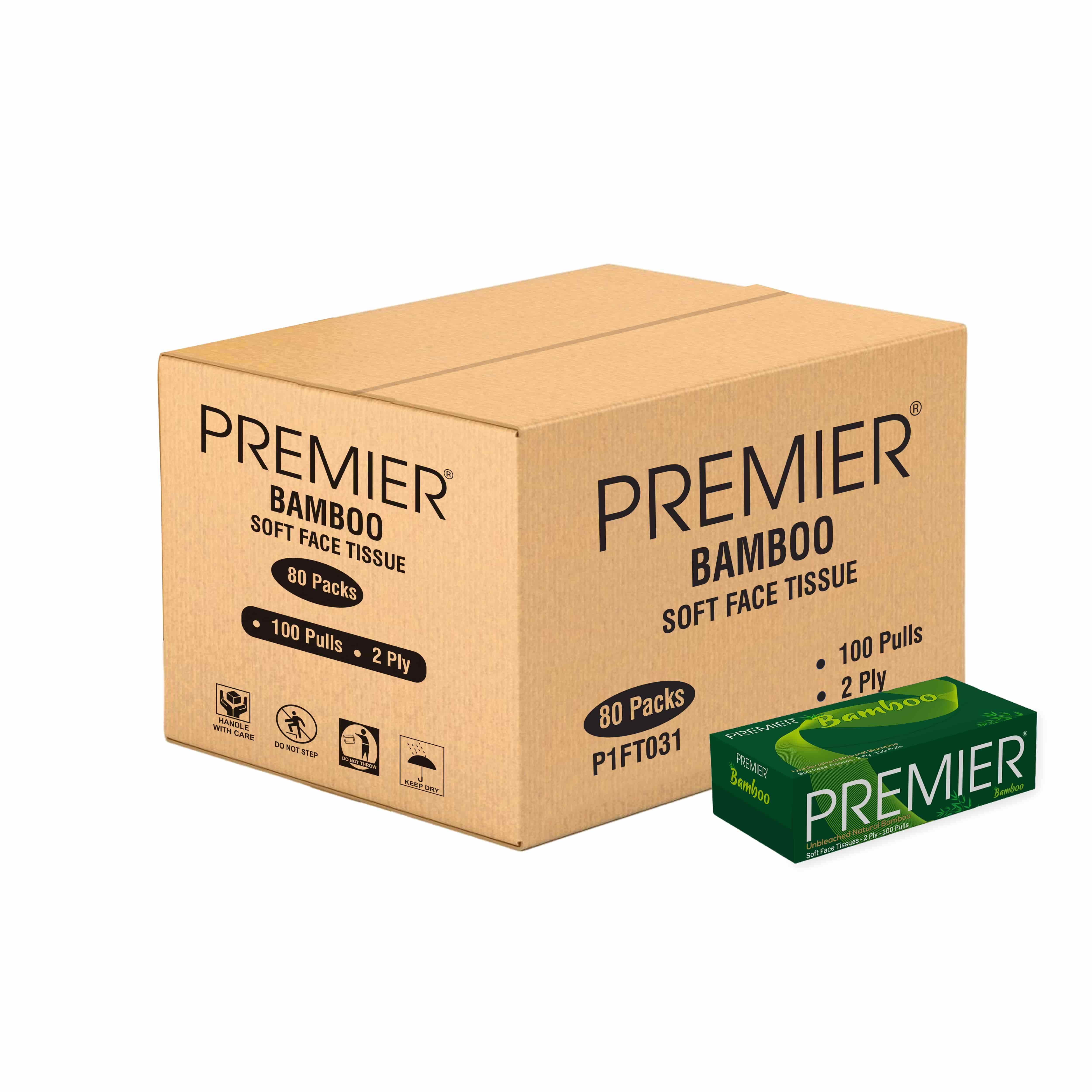 Premier Bamboo Soft Face Tissues 100 pulls